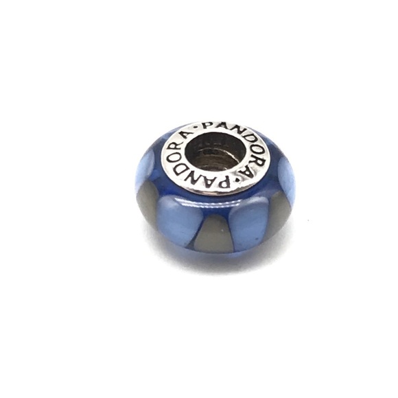 Pandora Blue Gray Captivating Murano Glass Bead Charm - Picture 2 of 4